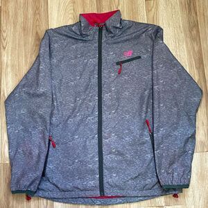 New Balance Women’s Gray Full Zip Athletic Jacket Lightweight Activewear LARGE